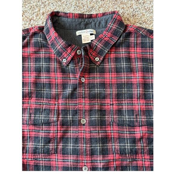Carbon2Cobalt Long sleeve, button down, Flannel; shirt; jacket; size LG/TALL - Picture 7 of 10